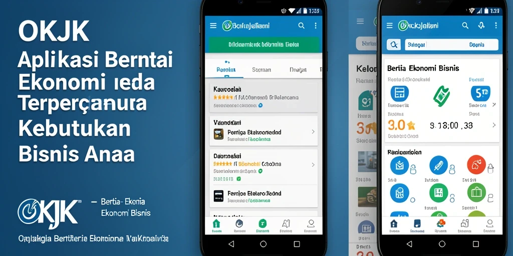 Tampilan antarmuka aplikasi OKJK yang informatif dan menarik.