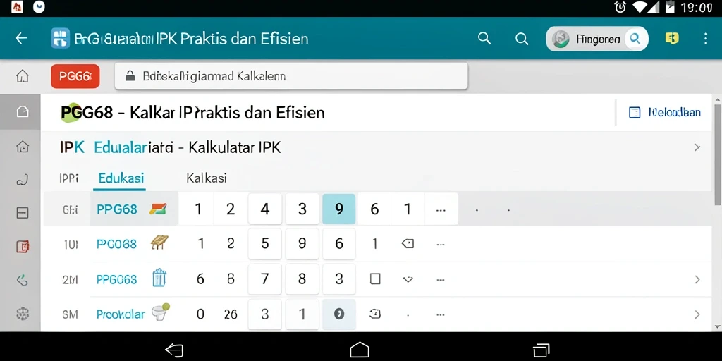 Antarmuka PGG68 yang user-friendly untuk Kalkulator IPK.