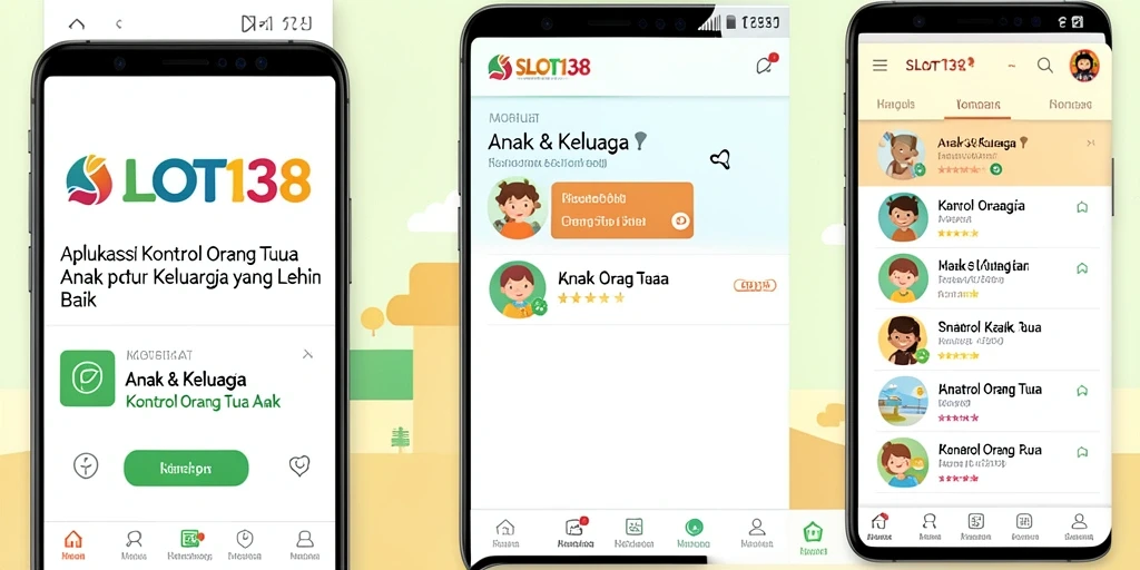 Antarmuka aplikasi yang user-friendly untuk kontrol orang tua.